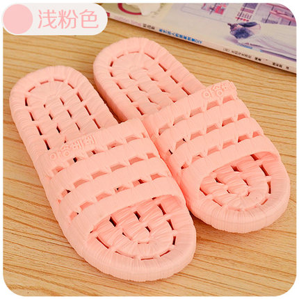 韩国漏水防滑情侣浴室凉拖鞋 家居夏季男女塑料 居家木地板软底鞋
