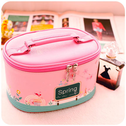 韩国卡通大容量化妆包 可爱化妆品收纳包袋式手拿包 防水化妆箱女