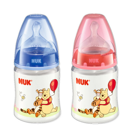 标题优化:NUK 150ML 迪士尼维尼 PP奶瓶 （带1号硅胶仿真通气奶嘴）