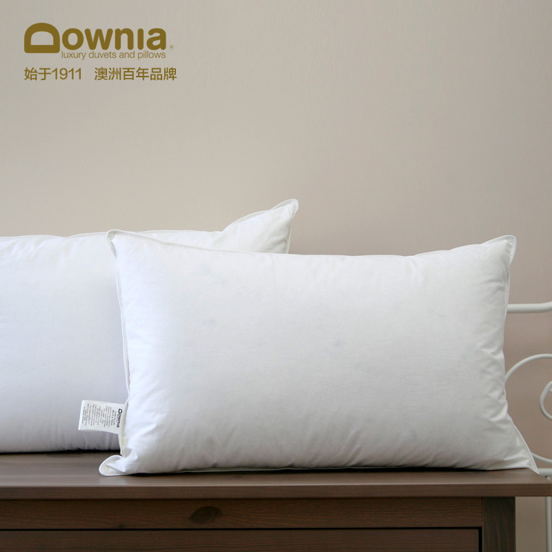 Downia澳洲百年品牌羽绒枕头5%鹅绒枕芯偏硬护颈椎四季皆宜包邮