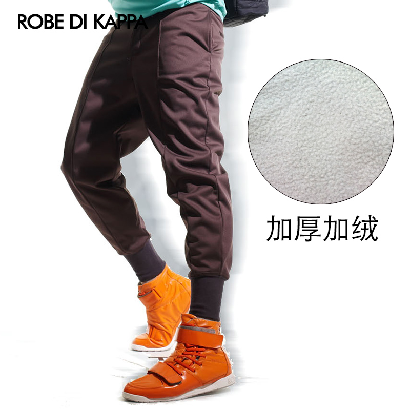 RobeDiKappa背靠背时装 秋冬时尚收口保暖加厚加绒潮男运动长裤