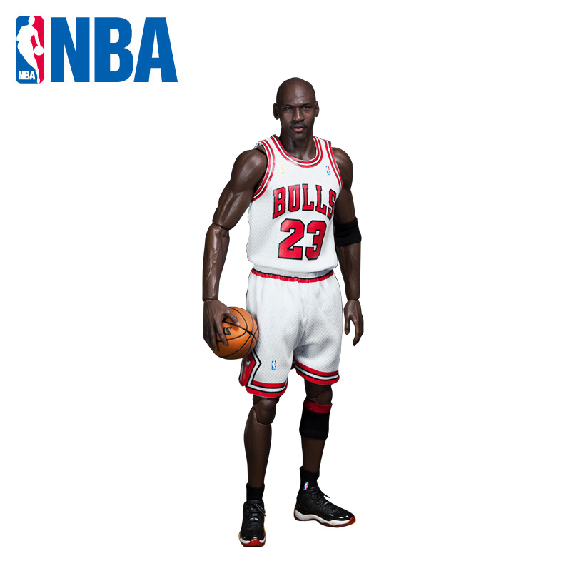 nba enterbay 新款 公牛队 乔丹白色23号 限量玩偶 kc0099aa