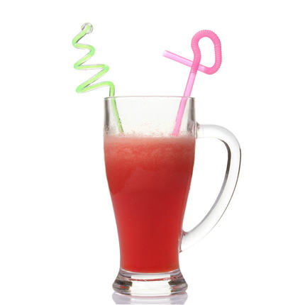 玻璃果汁杯带把啤酒杯红茶杯花茶杯冷饮杯法式奶茶杯冰沙杯377ml