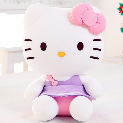 正版hellokitty公仔可爱kt猫咪泡沫粒子玩偶新年礼品生日礼物女生