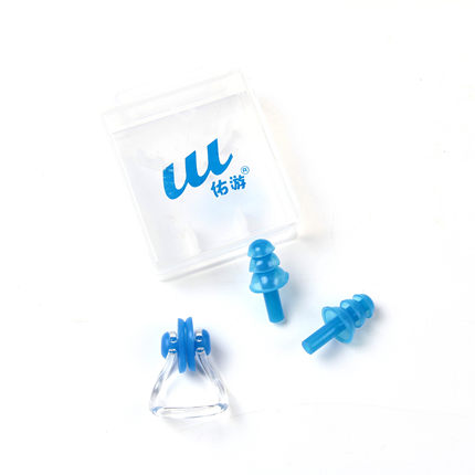 佑游正品 鼻夹耳塞1对 防水硅胶材质 预防呛水