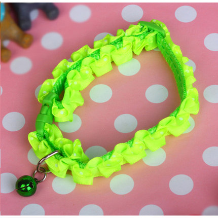 蕾丝项圈+铃铛 可爱牵引 猫咪狗狗泰迪贵宾博美项圈宠物用品