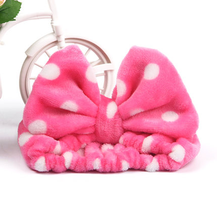 每时美家 韩版超柔多多同款头带发箍 大蝴蝶结化妆洗脸面膜束发带