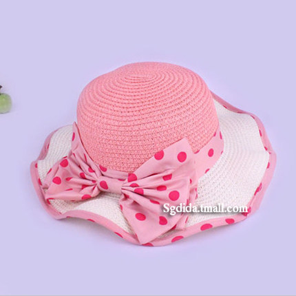 Бесплатная доставка корейских детей соломенные шляпы новорожденных девочек летом ВС шляпа козырек шапочки шапки ребенка шапка отцовства