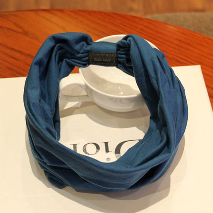 包邮新款韩国夸张宽边发箍韩版纯色棉布发带头巾头饰发饰品女发箍