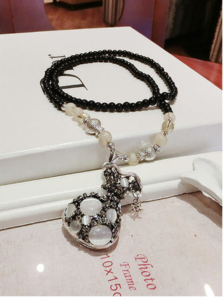 包邮韩国毛衣链水晶猫眼石时尚长款毛衣链韩版玉髓项链女装饰配饰