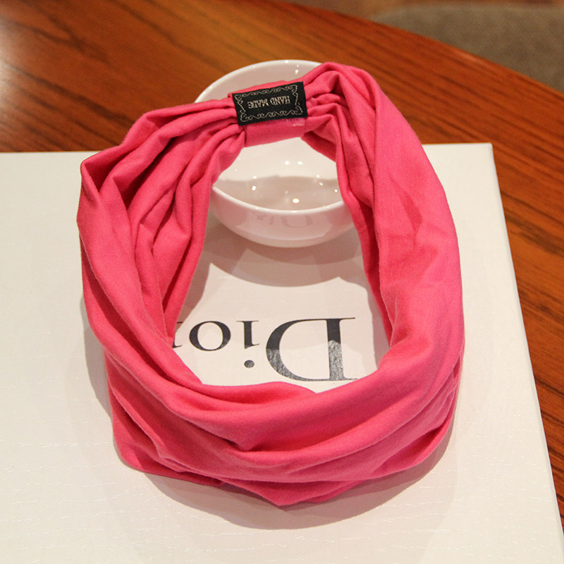 包邮新款韩国夸张宽边发箍韩版纯色棉布发带头巾头饰发饰品女发箍