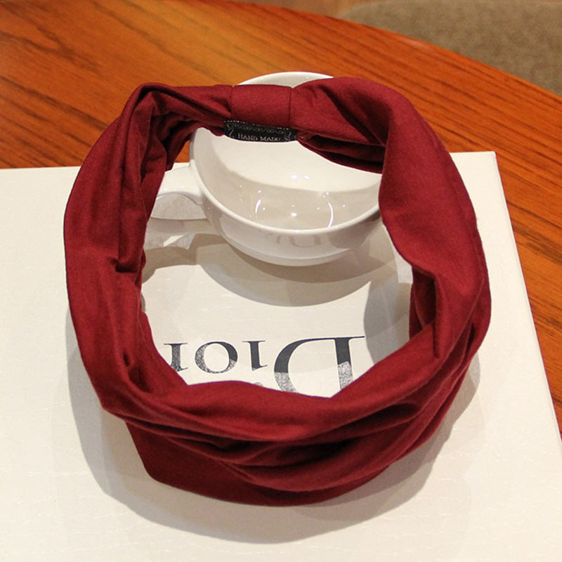 包邮新款韩国夸张宽边发箍韩版纯色棉布发带头巾头饰发饰品女发箍