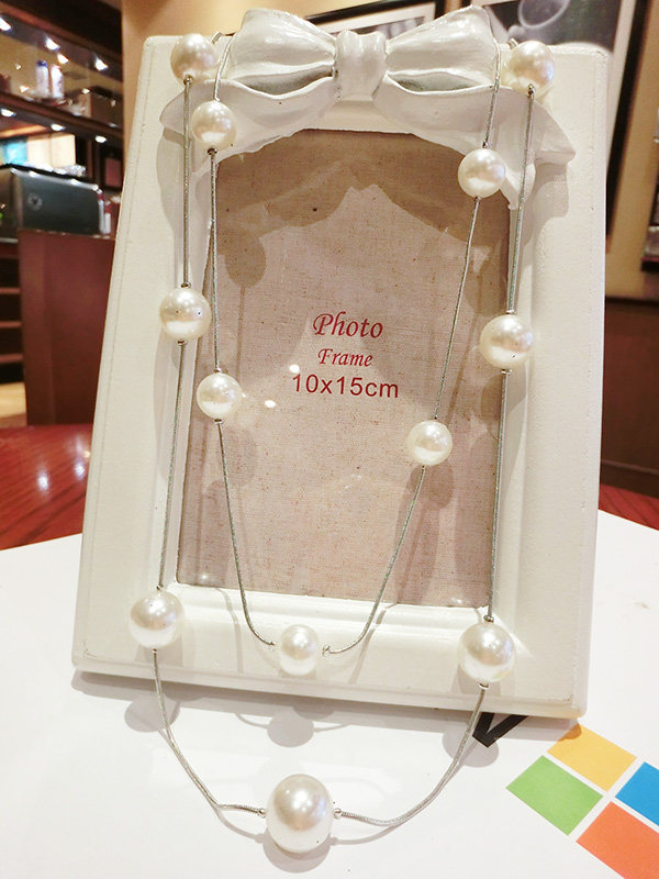 苏心高档时尚百搭小香风名媛气质双层珍珠韩版配饰长款毛衣项链女