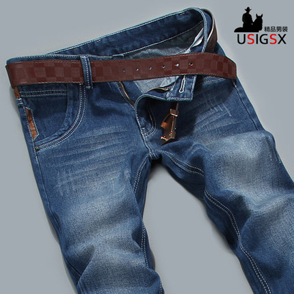 USIGSX男装春装 男士牛仔裤男 直筒 男裤韩版休闲长裤子潮流特价