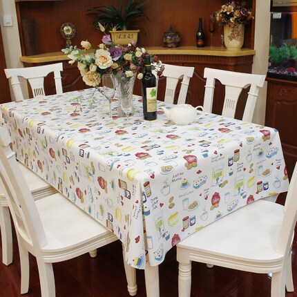 欧式田园桌布防水免洗塑料布艺餐桌布PVC台布防油桌垫
