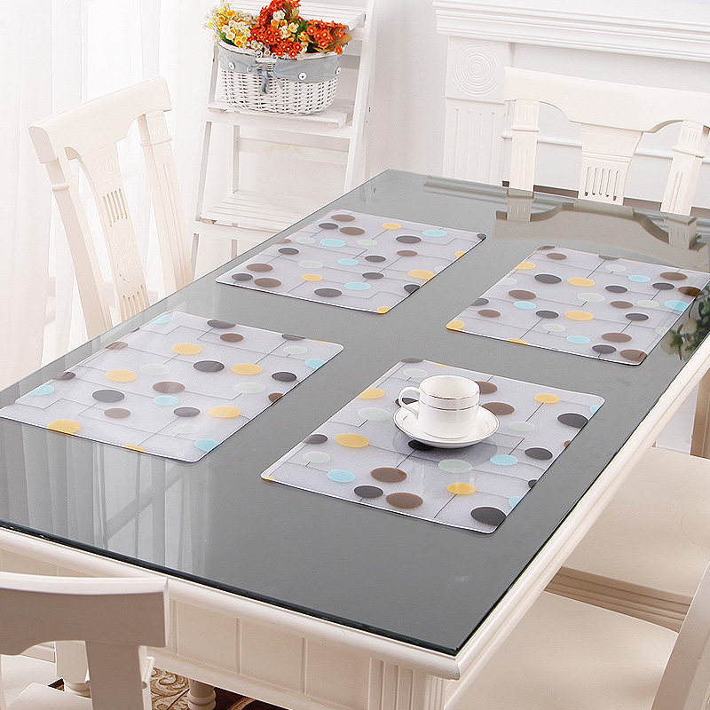 竹月阁加厚软质玻璃餐垫 隔热垫 30*45CM 1个装