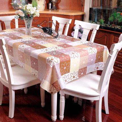 欧式田园桌布防水免洗塑料布艺餐桌布PVC台布防油桌垫