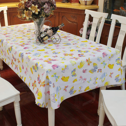 欧式田园桌布防水免洗塑料布艺餐桌布PVC台布防油桌垫