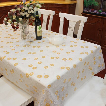 欧式田园桌布防水免洗塑料布艺餐桌布PVC台布防油桌垫