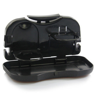 可折叠汽车后座椅背餐台餐桌 多功能车载水杯架饮料架置物架托盘