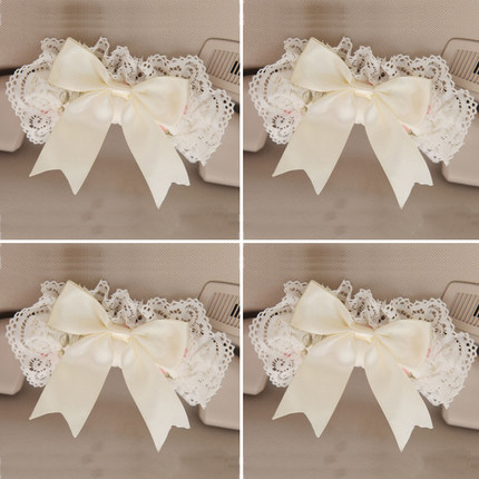 奥特莱芙花汀公主蕾丝汽车用品顶棚扶手套把手拉手套可爱车内装饰