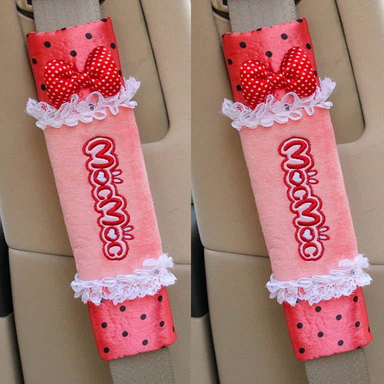 摩丝娃娃汽车用安全带套 卡通可爱加长保险带护肩套 车饰品一对装