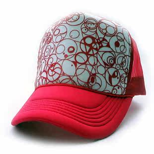 择信 怪面线条印花潮人帽男士女士货车帽网帽太阳帽春季夏天韩版