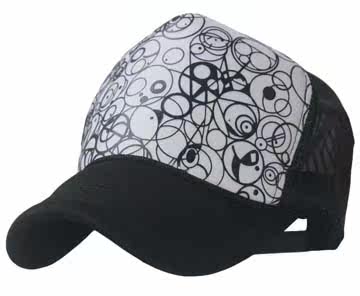 择信 怪面线条印花潮人帽男士女士货车帽网帽太阳帽春季夏天韩版