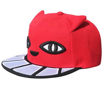 择信 卡通猫咪帽子大白牙bboy街舞平沿帽 hip hop男女嘻哈棒球帽