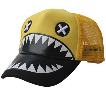 择信 儿童帽子 酷鲨嘴货车帽 韩国大鲨鱼扣眼棒球帽 户外休闲帽子