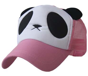 择信可爱毛绒熊猫棒球帽遮阳帽太阳帽时尚韩版货车帽卡通帽情侣帽