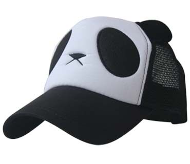 择信可爱毛绒熊猫棒球帽遮阳帽太阳帽时尚韩版货车帽卡通帽情侣帽