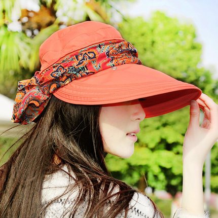 标题优化:遮阳帽子女夏季户外防晒帽大沿太阳帽防紫外线女士出游骑车可折叠