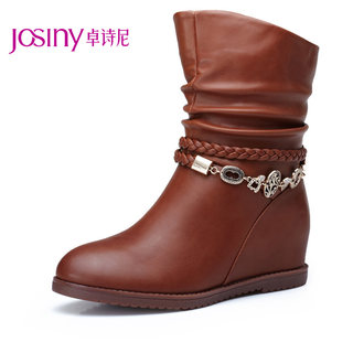 Zhuo Shini short boots casual flats shoes winter 2013 high fringed boots in winter boots women's boots 134174264