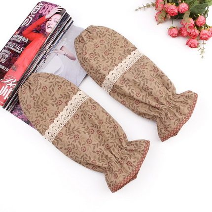 每时美家  蕾丝加厚长款家居防油袖套 女士工作防污手臂护袖套袖