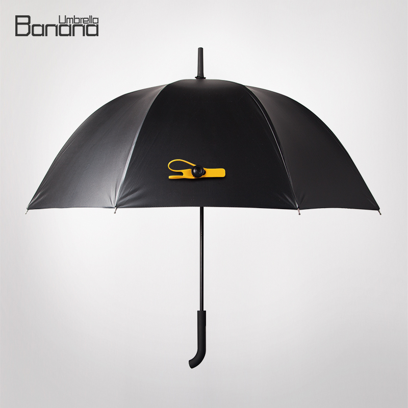 Banana Umbrella长柄小黑伞晴雨伞遮阳防晒伞双层超强防紫外线