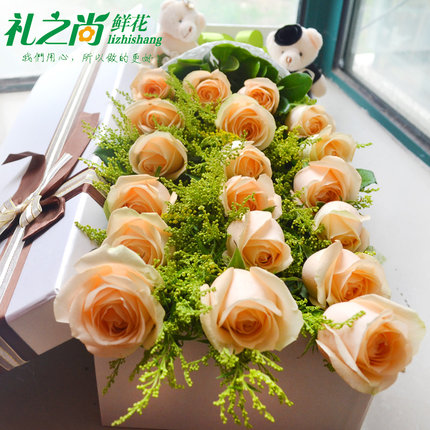 标题优化:鲜花速递礼盒装玫瑰花束全国同城花店上海北京杭州苏州生日礼物