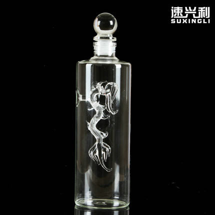速兴利高鹏硅耐热酒瓶水晶龙头酒樽旅行携带酒瓶创意个性酒瓶包邮