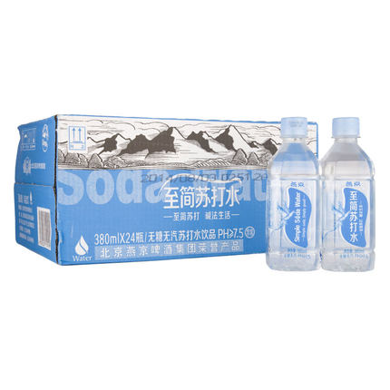 标题优化:燕京 至简苏打水380ml*24瓶/箱 无气