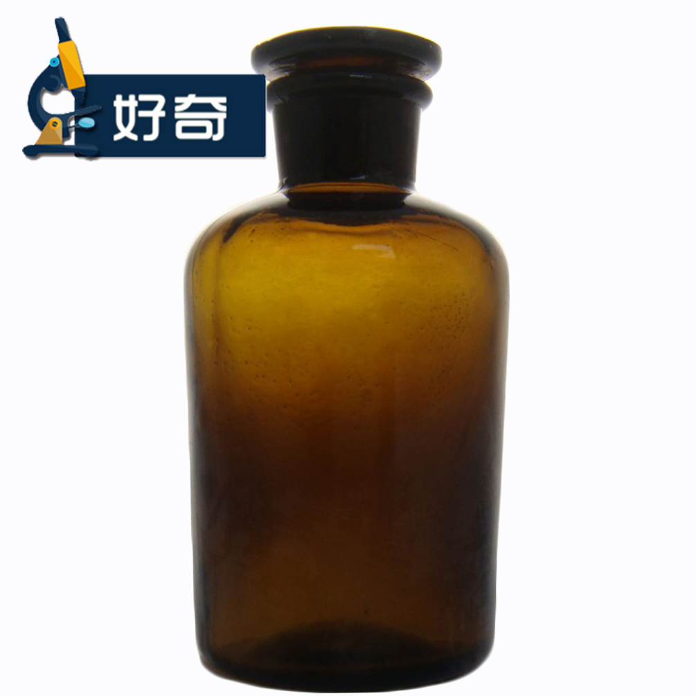 试剂瓶棕色细口瓶茶色密封瓶玻璃瓶125ml 磨砂玻璃塞化学实验耗材