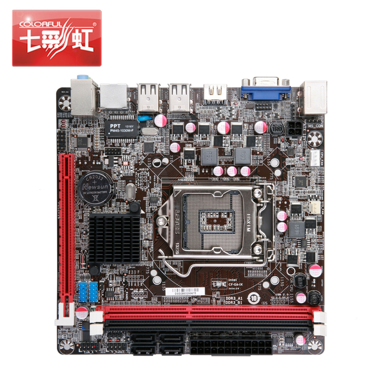 colorful/七彩虹 c.h61hd v20 全固态itx主板 lga1155 snb/ivb