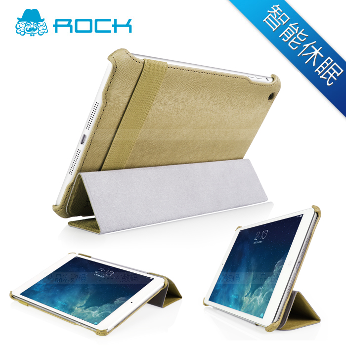 ROCK 苹果ipad  MINI 保护套ipad mini2保护壳 超薄皮套 智能休眠