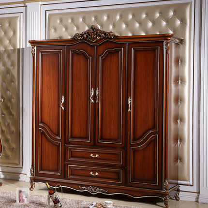European American Clic Wood Wardrobe Closet Dark American Clic Wood Wardrobe Closet