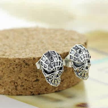 Sini male silver earrings silver earrings men Beelzebub European style earring trend mysterious despot