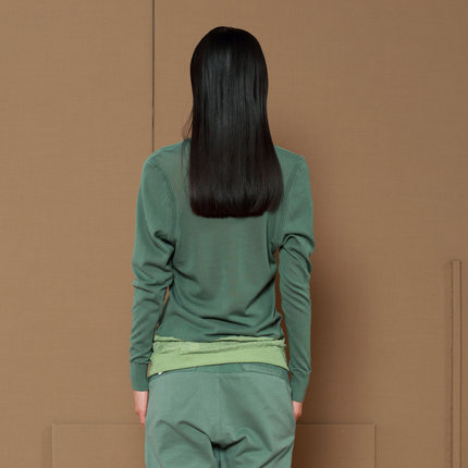 JNBY South commoner stitching sweaters fashionable ladies round neck long-sleeved sweater female 5C18051