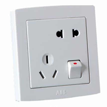 ABB switch socket / ABB switch panel / ABB socket / ABB EWA straight edge five-hole with a switch AL225